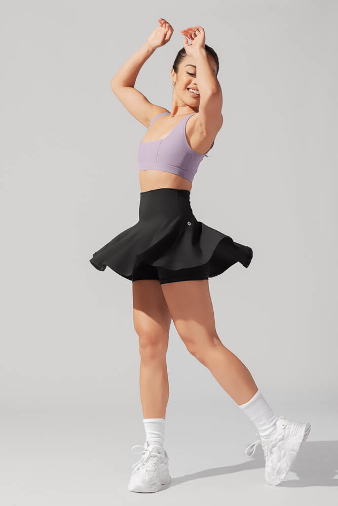 Twirl Skort - Black by POPFLEX®