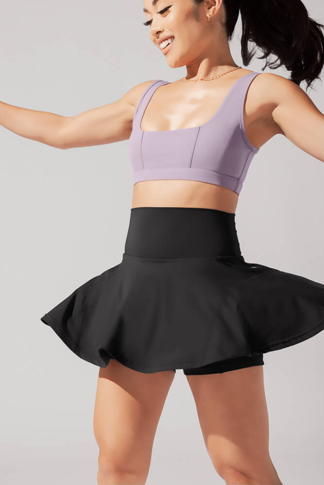 Twirl Skort - Black by POPFLEX®