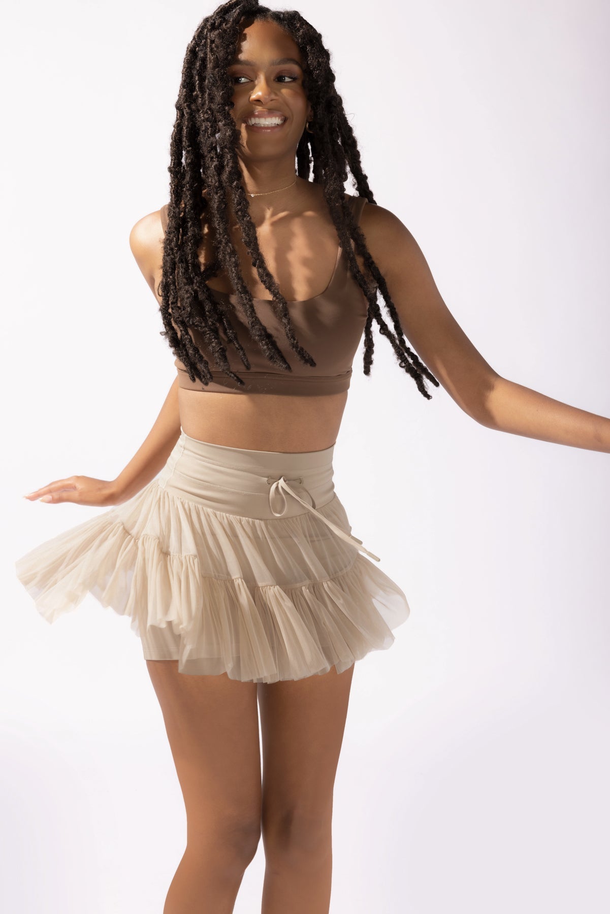 Pirouette Skort - Café au Lait by POPFLEX®