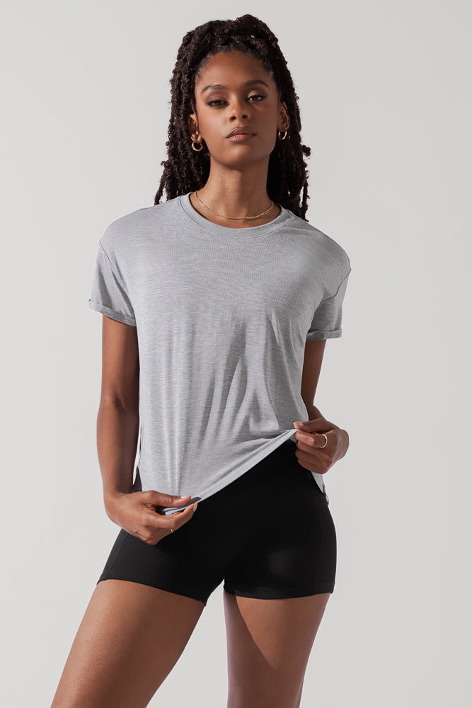 The Perfect Tee - Heather Grey by POPFLEX®